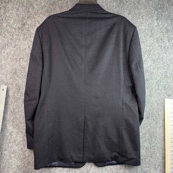 T. Harris London Mens Sport Coat 44 L Navy Blue Wool Cashmere - Picture 3 of 10